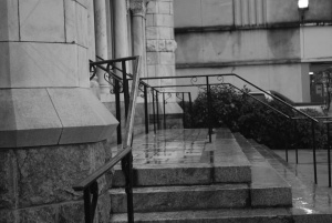 wet stairs